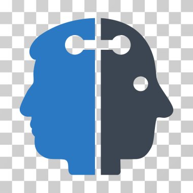 Çift kafa bağlantı vektör simgesi