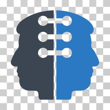 Vektör simge çift kafa arabirimi