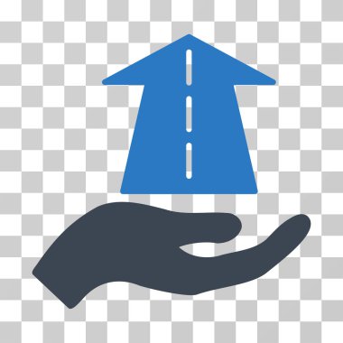 Gelecekteki bakım el vektör simgesi