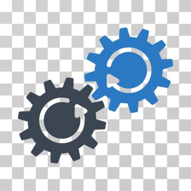 Dişli mekanizması döndürme vektör simgesi