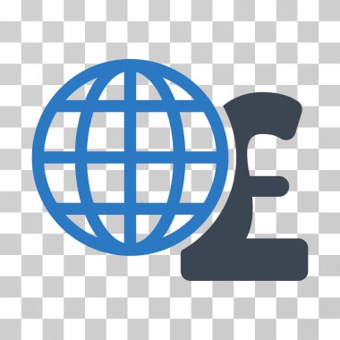 Küresel Lirası mali vektör simgesi