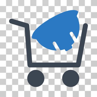 Kask alışveriş vektör simgesi