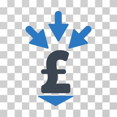 Pound ödeme vektör simge entegre