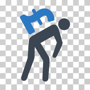 Lirası para kurye vektör simgesi