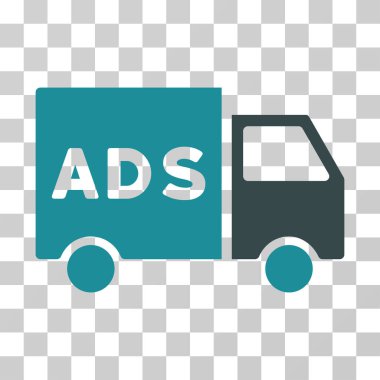 Reklam Van vektör simgesi