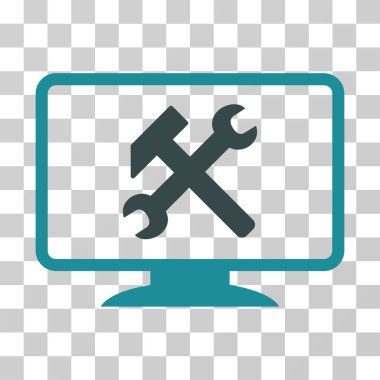 Masaüstü ayarları vektör simgesi