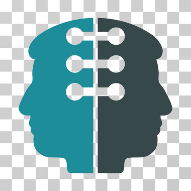 Vektör simge çift kafa arabirimi