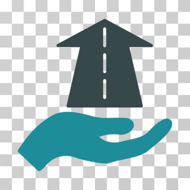 Gelecekteki bakım el vektör simgesi