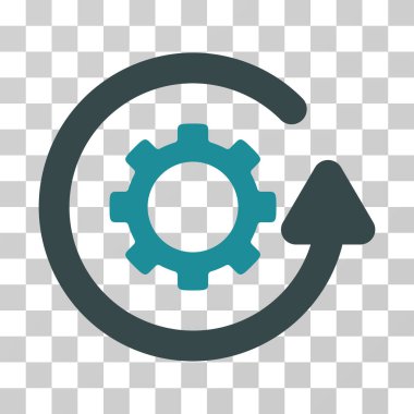 Gearwheel döndürme yönünü vektör simgesi