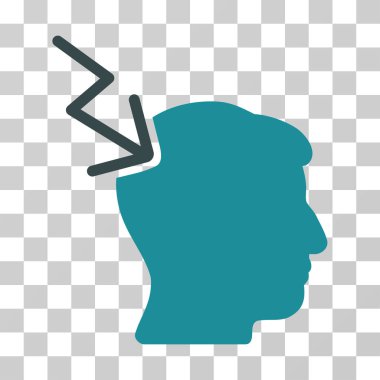 Kafa elektrik Strike vektör simgesi