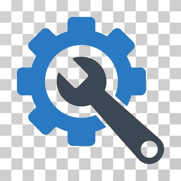 Gear and Wrench Vector Icon — стоковый вектор