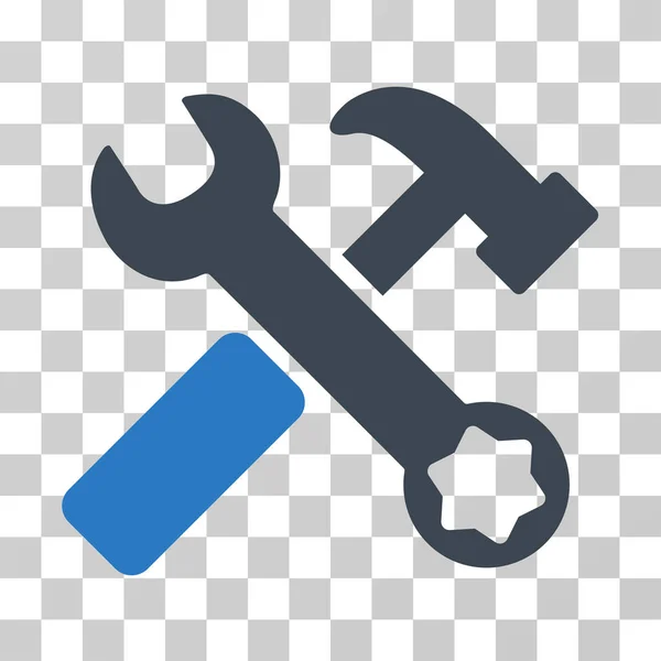 Icône vectorielle marteau et clé — Image vectorielle