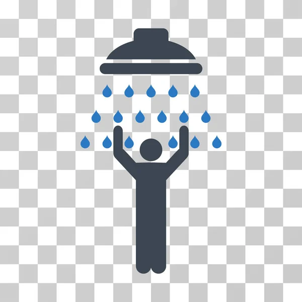 Man Under Shower Vector Icon — Stock Vector