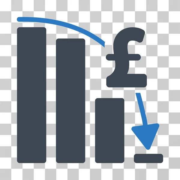 Pound Financial Epic Fail Vector Icon — Stock Vector