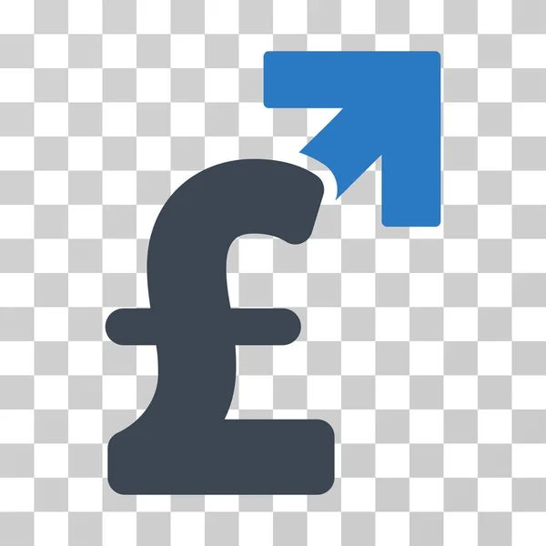 Pound Growth Vector Icon — Stock Vector