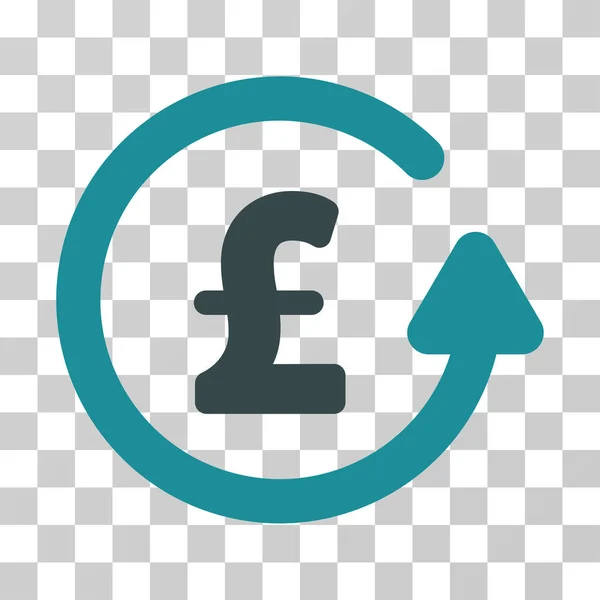 Chargeback Pound Vector Icon — Stock Vector