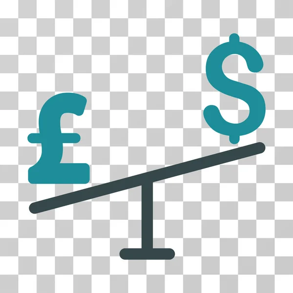 Dollar Pound Swing Icône vectorielle — Image vectorielle