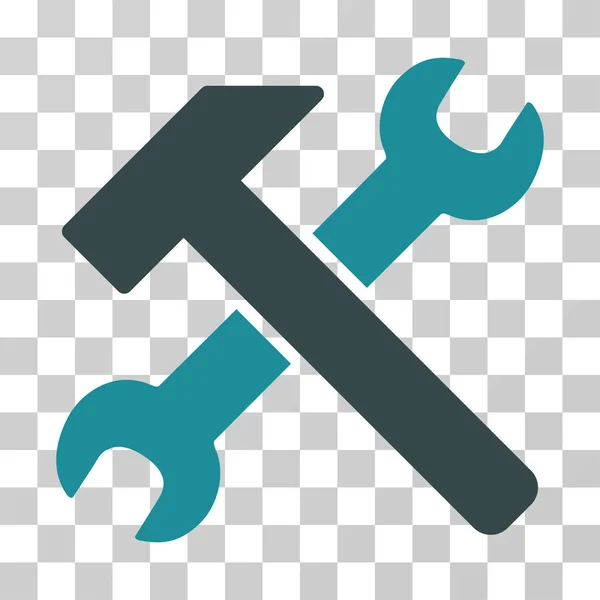 Hammer And Wrench Vector Icon — Stock Vector