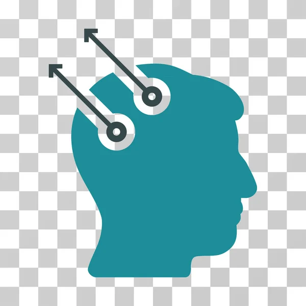 Neural Interface Plugs Vector Icon — Stock Vector