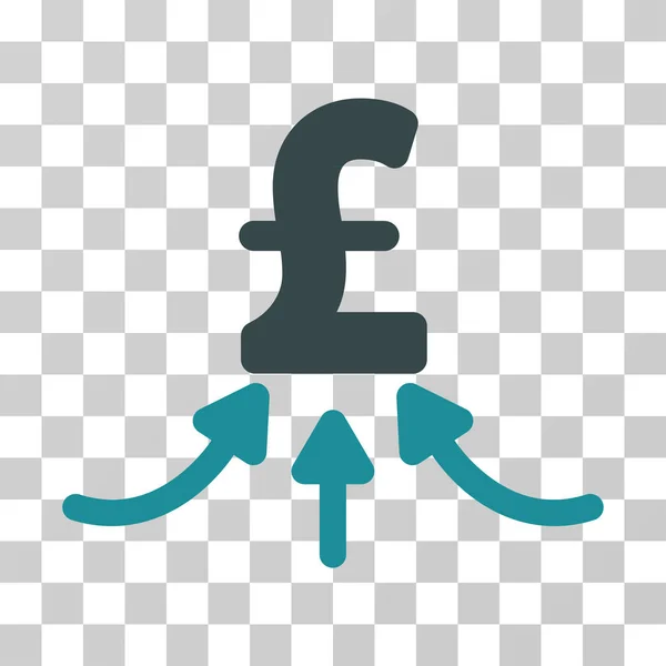 Pound Financial Accumulator Vector Icon — Stock Vector