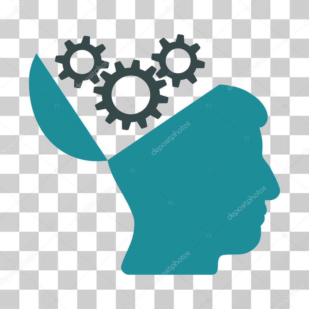 Open Mind Gears Vector Icon
