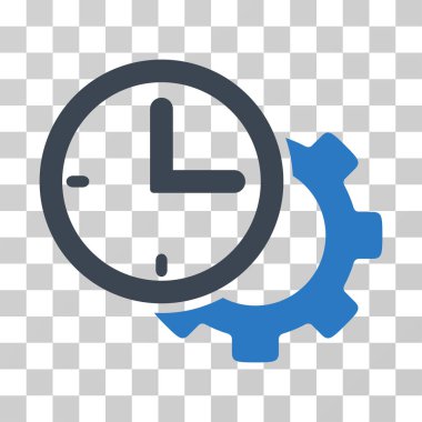 Zaman kurulum dişli vektör simgesi