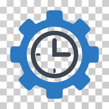 Zaman kurulum dişli vektör simgesi