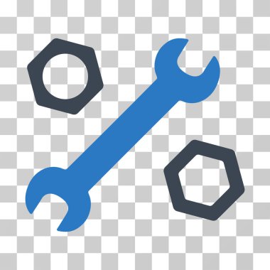 İngiliz anahtarı ve fındık vektör simgesi