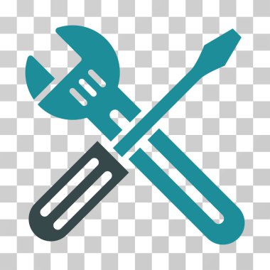 Somun anahtarı ve tornavida vektör simgesi