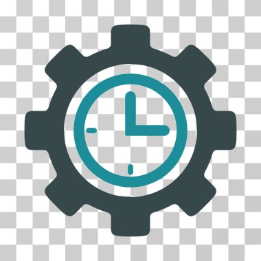 Zaman kurulum dişli vektör simgesi