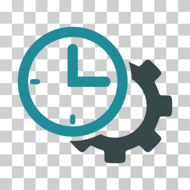 Zaman kurulum dişli vektör simgesi