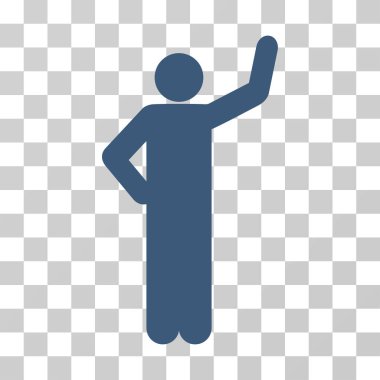 Güvence poz vektör simgesi