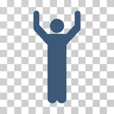 Eller yukarı poz vektör simgesi