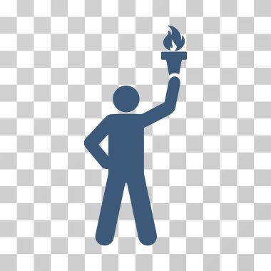 Özgürlük Meşalesi vektör simgesi olan lider