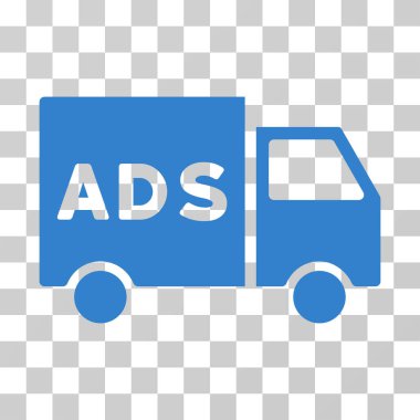 Reklam Van vektör simgesi