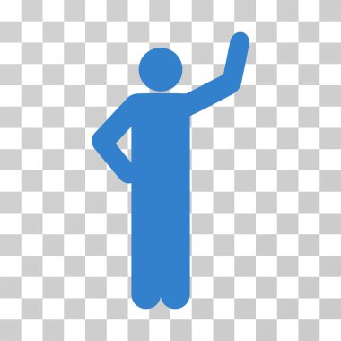 Güvence poz vektör simgesi