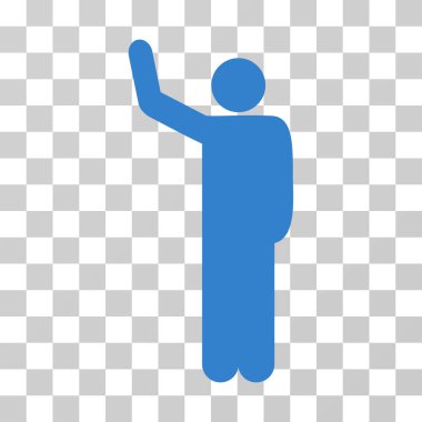 Merhaba poz vektör simgesi