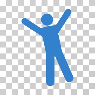 Adam sevinç vektör simgesi