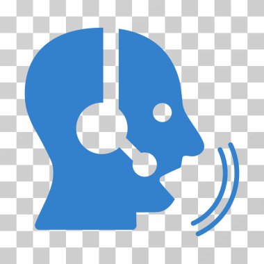 Operatör konuşma vektör simgesi