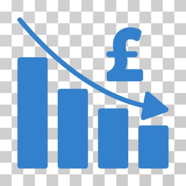 Lirası durgunluk Bar grafik vektör simgesi