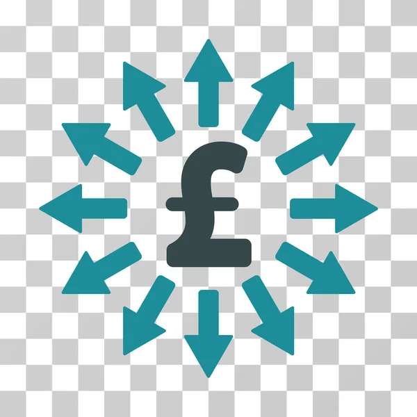 Pound Money Distribution Vector Icon — Stock Vector