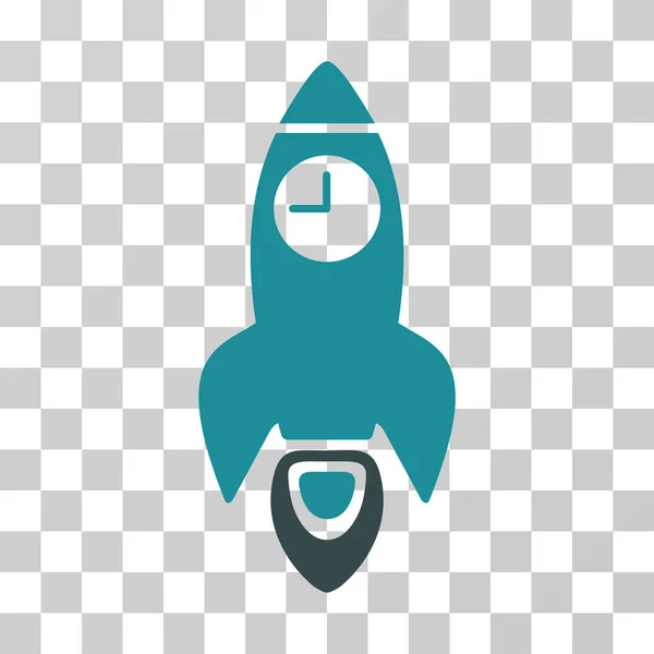 Weltraumrakete Zeit-Vektor-Symbol — Stockvektor