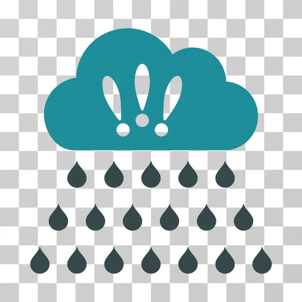 Trovoada Rain Cloud Vector Icon — Vetor de Stock