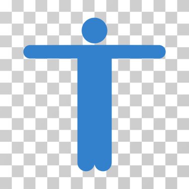 Korkuluk poz vektör simgesi