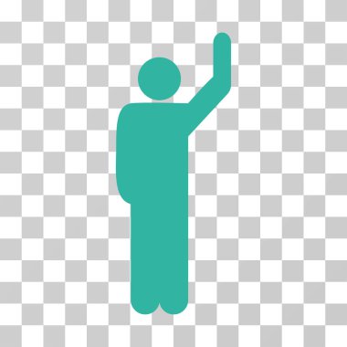 Otostop poz vektör simgesi