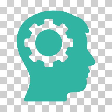 Akıl dişli vektör simgesi