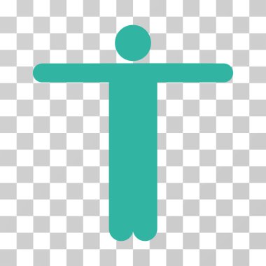 Korkuluk poz vektör simgesi