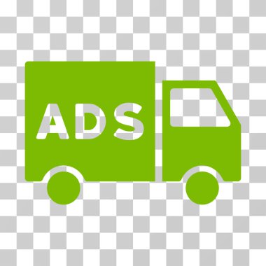 Reklam Van vektör simgesi