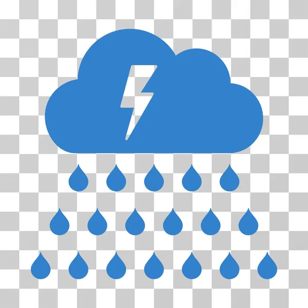 Thunderstorm Rain Cloud Vector Icon