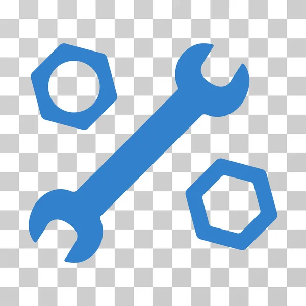 Wrench And Nuts Vector Icon — Stock Vector